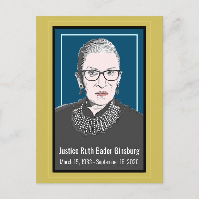 Ruth Bader Ginsburg Postcard, Oberster Gerichtshof Postkarte (Vorderseite)