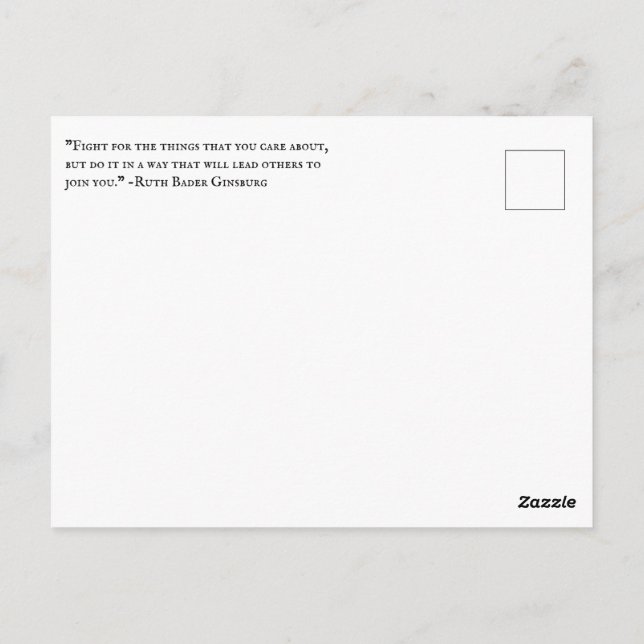 Ruth Bader Ginsburg Postkarte (Rückseite)