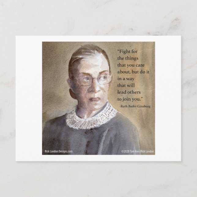 Ruth Bader Ginsburg & Quote Postkarte (Vorderseite)