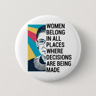 Ruth Bader Ginsburg Quote, SCOTUS, Notoriker RBG Button