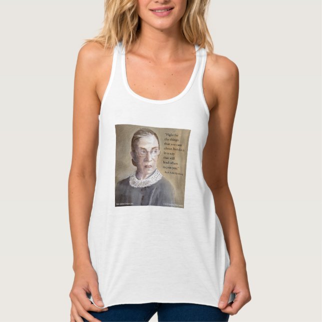 Ruth Bader Ginsburg & Quote Tank Top (Vorderseite)