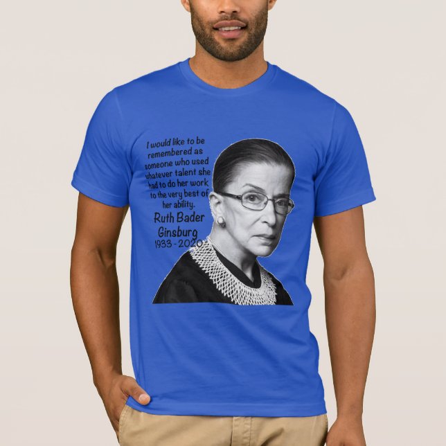 Ruth Bader Ginsburg RBG Ehrenpreis für Todesdenker T-Shirt (Vorderseite)
