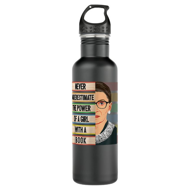 Ruth Bader Ginsburg RBG Quote Girl with B Edelstahlflasche (Vorderseite)