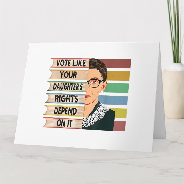 Ruth Bader Ginsburg RBG Quote Girl with B Karte (Vorderseite)