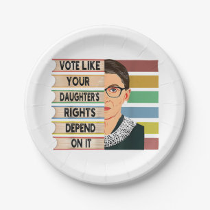 Ruth Bader Ginsburg RBG Quote Girl with B Pappteller