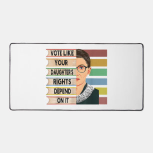 Ruth Bader Ginsburg RBG Quote Girl with B Schreibtischunterlage