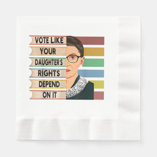 Ruth Bader Ginsburg RBG Quote Girl with B Serviette (Vorderseite)