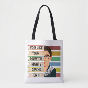 Ruth Bader Ginsburg RBG Quote Girl with B Tasche