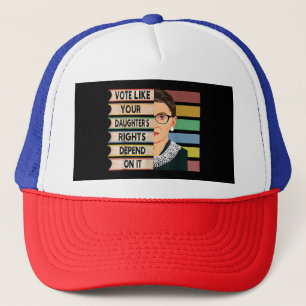 Ruth Bader Ginsburg RBG Quote Girl with B Truckerkappe