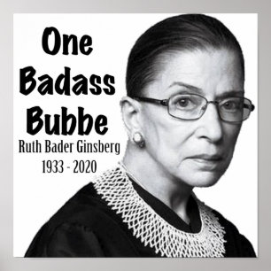 Ruth Bader Ginsburg RBG Todesgedenken Ehrung Bubbe Poster