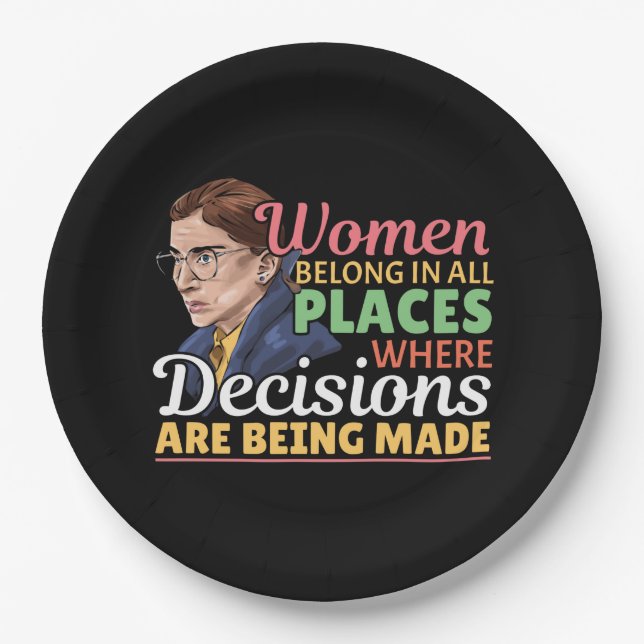 Ruth Bader Ginsburg Richterin Pappteller (Vorderseite)