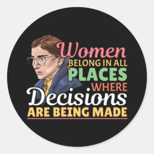 Ruth Bader Ginsburg Richterin Runder Aufkleber