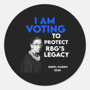 Ruth Bader Ginsburg&#';s Legacy Vote Biden 2020 Runder Aufkleber