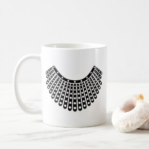 Ruth Bader Ginsburg Tasse, RBG Kragen Kaffeetasse