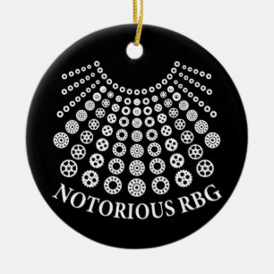Ruth Bader Ginsburg, The NOTORIOUS RBG Collarette Keramik Ornament