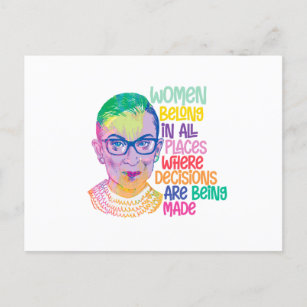 Ruth Bader Ginsburg Women gehören an allen Orten Postkarte