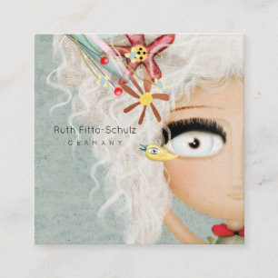 RUTH FITTA-SCHULZ BUSINESS CARDS DESIGN QUADRATISCHE VISITENKARTE
