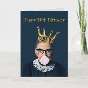 Ruth Ginsburg Kronengummi Alles Gute zum 50. Gebur Karte