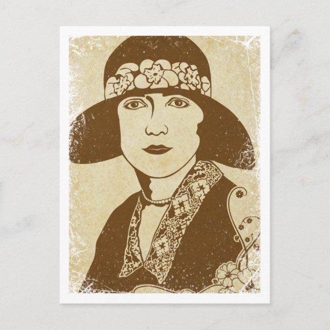 "Ruth" ~ Roaring Twenties Postkarte (Vorderseite)