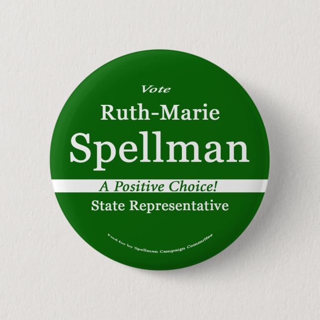 Ruth Spellman für Maine-Staats-Vertreter Button (Vorderseite)