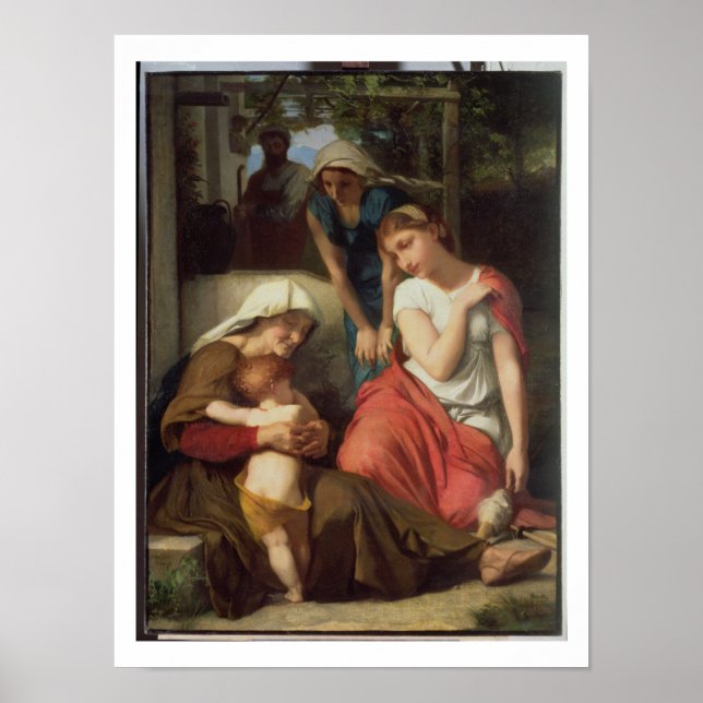 Ruth und Naomi, 1859 (Öl auf Leinwand) Poster (Vorne)