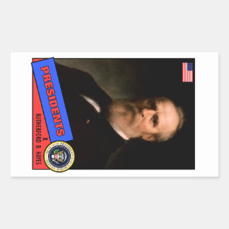 Rutherford B. Hayes Baseball Card Rechteckiger Aufkleber