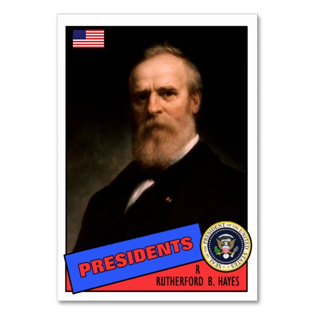Rutherford B. Hayes Baseball Card Tischnummer (Vorderseite)