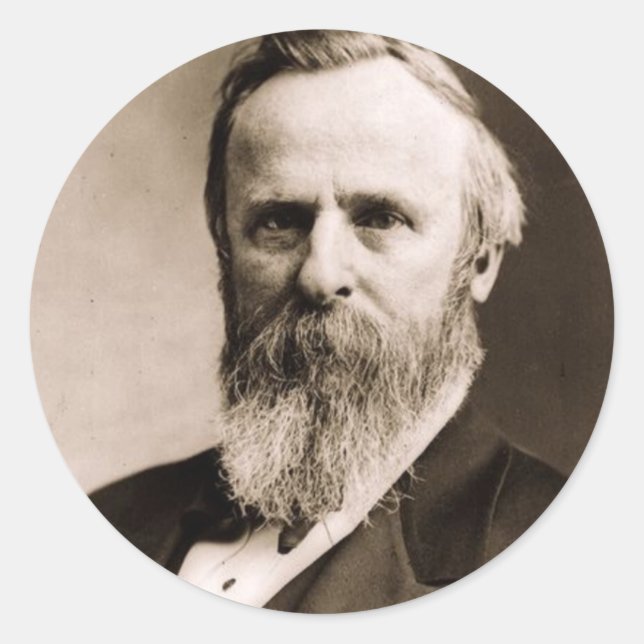 Rutherford B. Hayes Runder Aufkleber (Vorderseite)