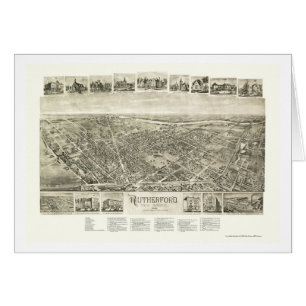 Rutherford, carte panoramique de NJ - 1904
