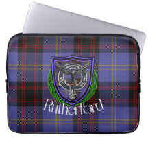 Rutherford schottischer Clan Tartan und Wappen 
