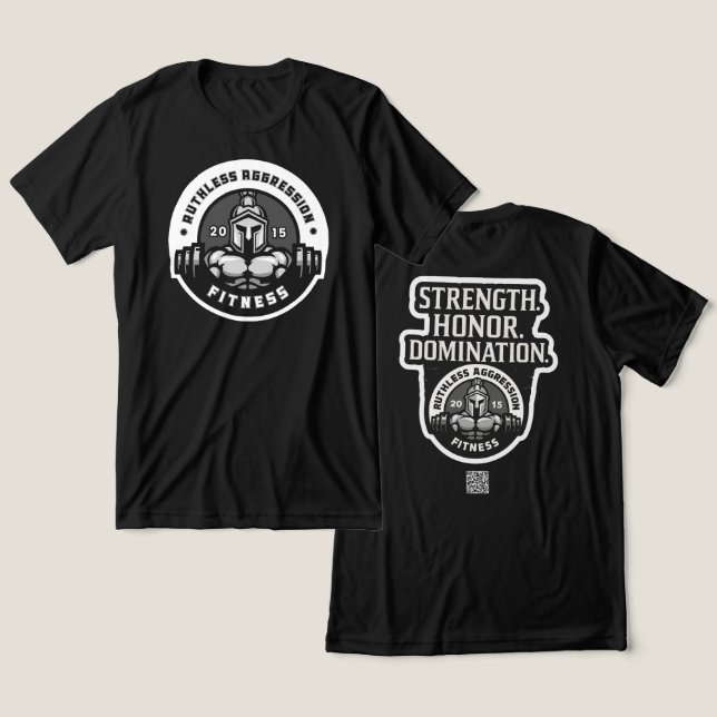 Ruthless Aggression Fitness Gym T-Shirt Nr. 1 Tri-Blend Shirt (Design vorne & hinten)