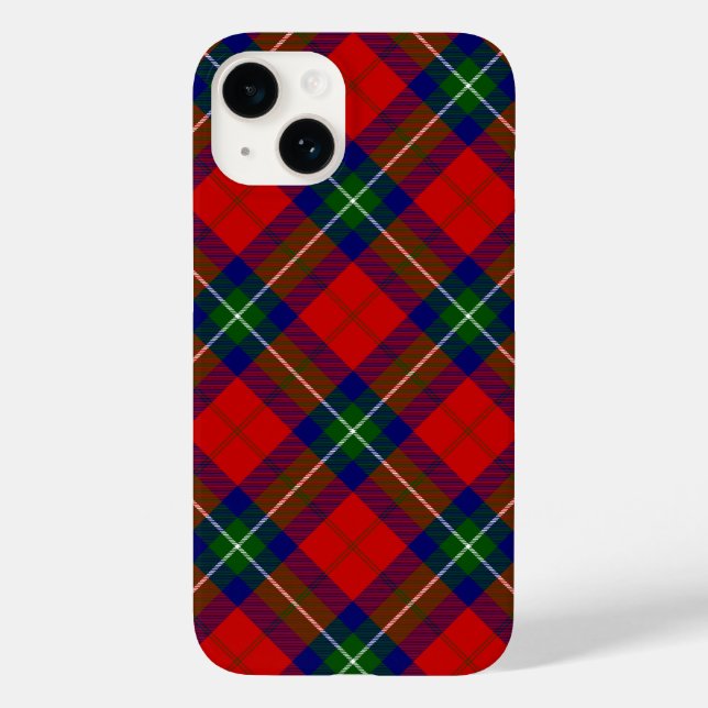 Ruthven Tartan Rot Blau kariert Case-Mate iPhone 14 Hülle (Rückseite)
