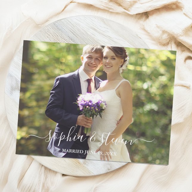 Rutic Wedding with Orange Flowers Dankeskarte (Von Creator hochgeladen)