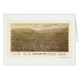 Rutland, carte panoramique de VT - 1885