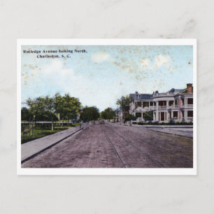 Rutledge Ave., Charleston SC Vintage Postkarte