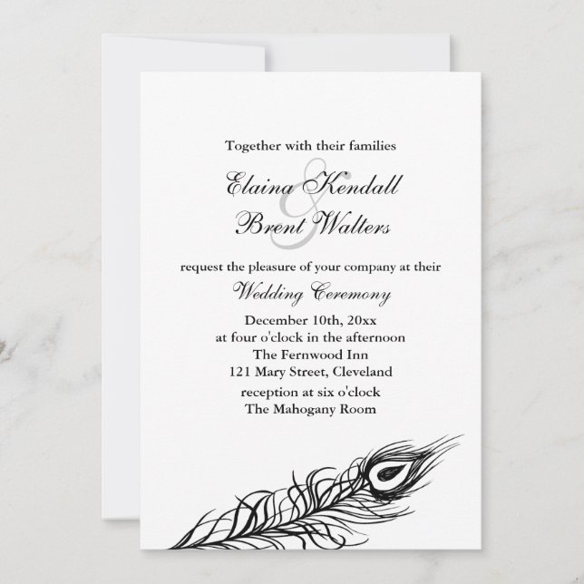 Rütteln Sie Ihre Schwanz-Federn, die Einladung (Vorderseite)