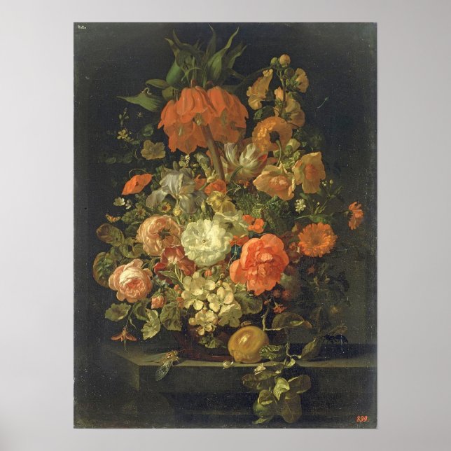 Ruysch - Stillleben von Blume Poster (Vorne)