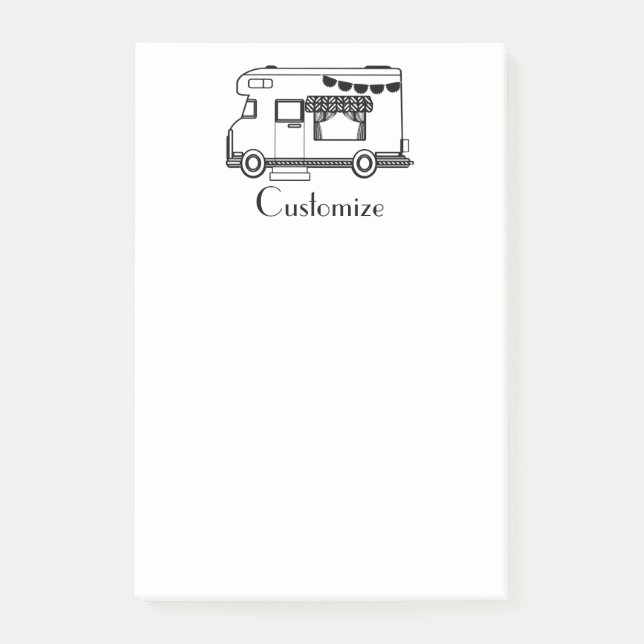 RV Camper Caravan Thunder_Cove Post-it Klebezettel (Vorderseite)