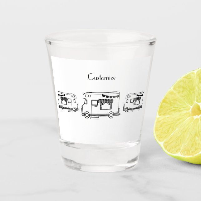 RV Camper Caravan Thunder_Cove  Schnapsglas (Vorderseite)