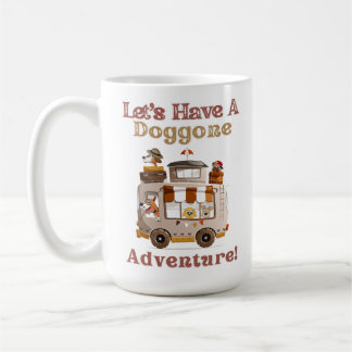 RV Camper Dog Driver Cartoon - Doggone Adventure Kaffeetasse