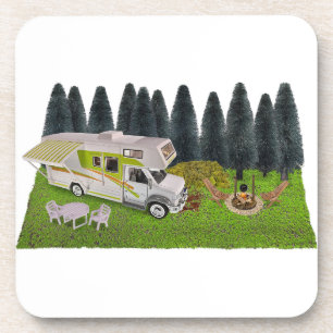RV Camper im Wald Getränkeuntersetzer