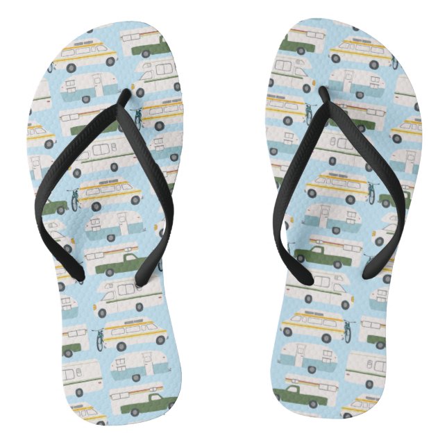 RV Campervan vanlife Motorhome Anhänger CUSTOM Bla Flip Flops (Fußbett)