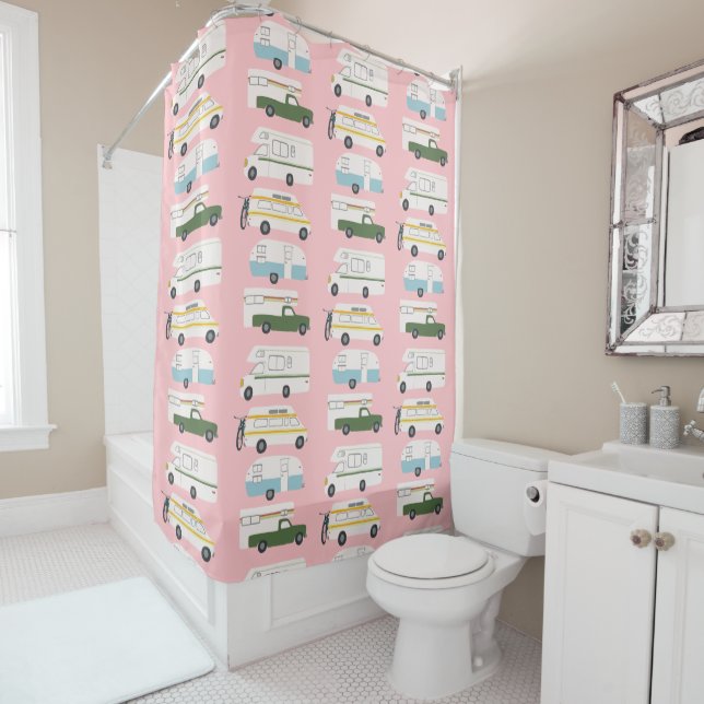 RV Campervan vanlife Motorhome Anhänger CUSTOMIZE Duschvorhang (Beispiel)