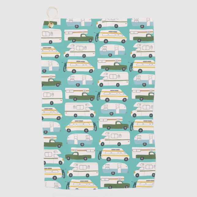 RV Campervan vanlife Motorhome Anhänger CUSTOMIZE Golfhandtuch (Vorderseite)
