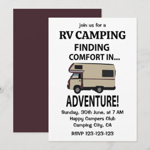 RV Camping Adventure Happy Camper Rving Einladung
