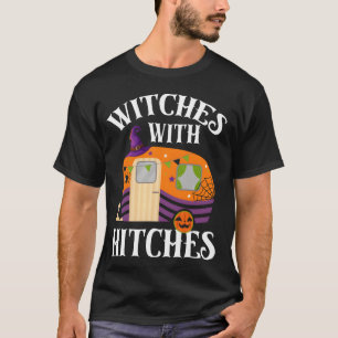 Rv Camping Camper Halloween Hexen Mit Anhängern f T-Shirt