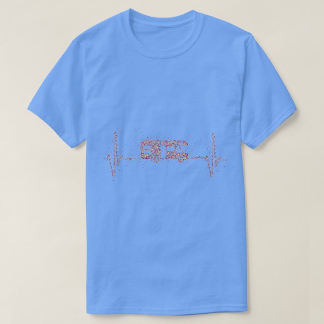 RV Camping Camper Heartbeat T-Shirt (Design vorne)