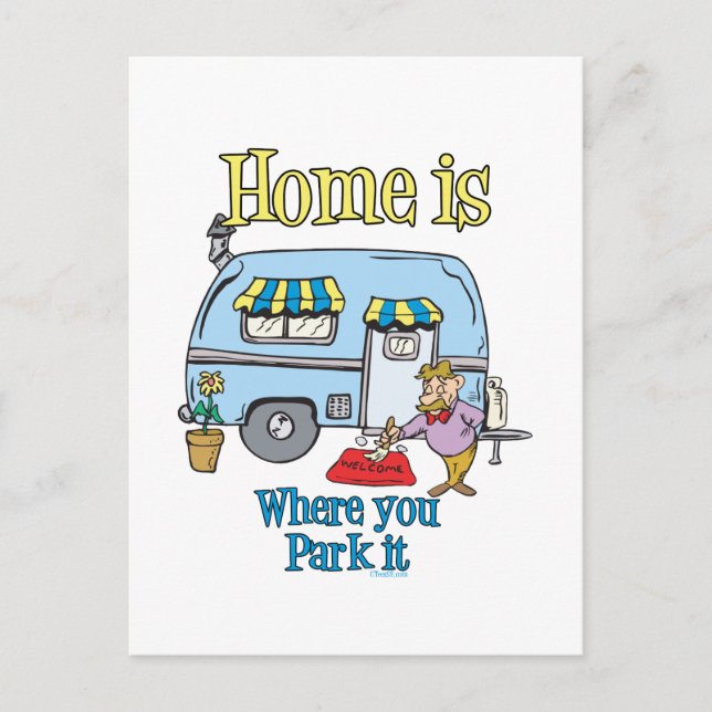 Rv Camping Postkarte (Vorderseite)