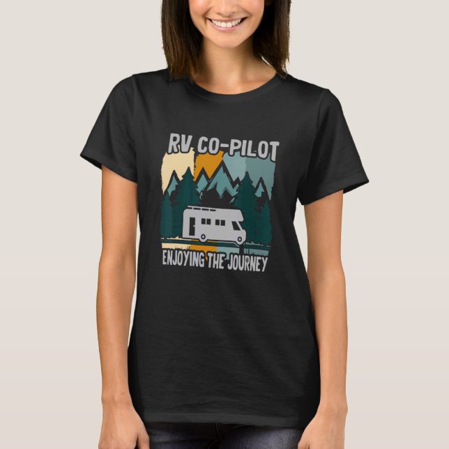Rv Co Pilot Trailer Camper Familie Matching Road T-Shirt (Vorderseite)