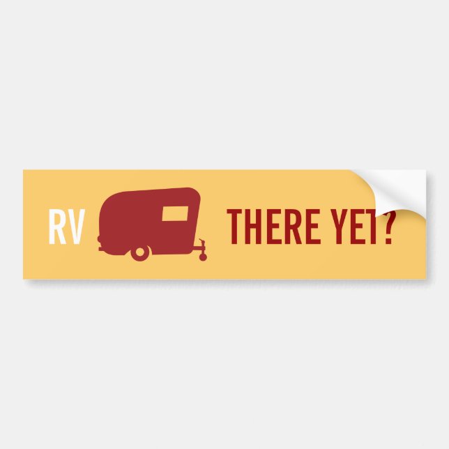 RV dort schon? - Reise-Anhänger-Spaß Autoaufkleber (Vorne)